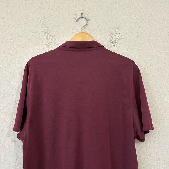 NWOT ZACHARY PRELL Performance Golf Polo Short Sleeve in Burgundy - Picture 5 of 8